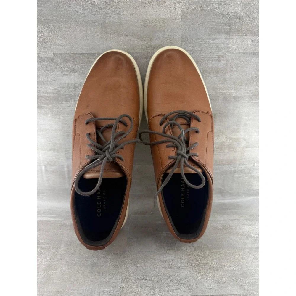 Cole Haan GrandOS Men Sz 8M British Tan Leather Oxford Hybrid Shoes C28728